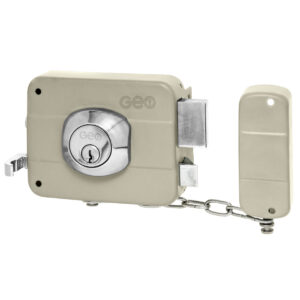 CERRADURA PUERTA METAL 50MM IZQ. BEIGE