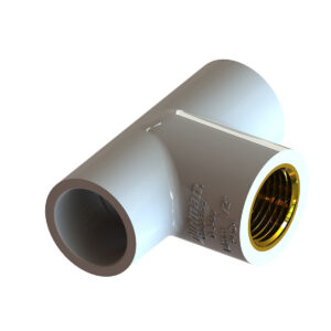 TEE PVC 3/4 C/INS.MET.