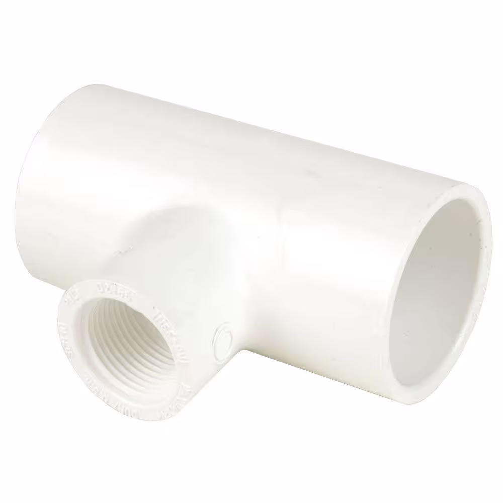 Tee PVC reduct. 4" x 1/2" c/r j.r