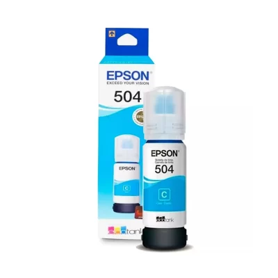 EPSON T504 Botella tinta cian