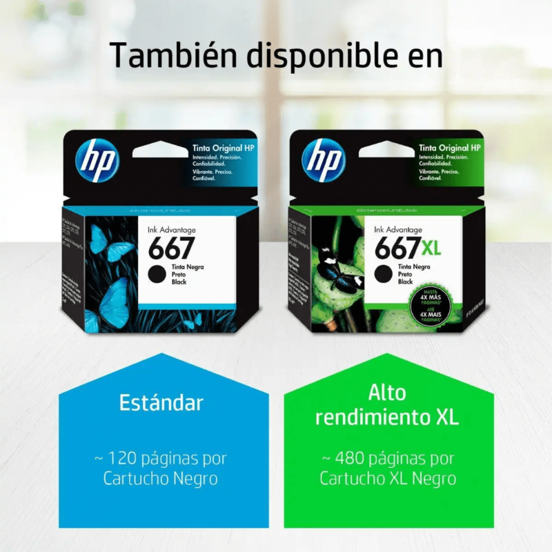HP 667 XL Negro Alto Rendimiento - Imagen 3