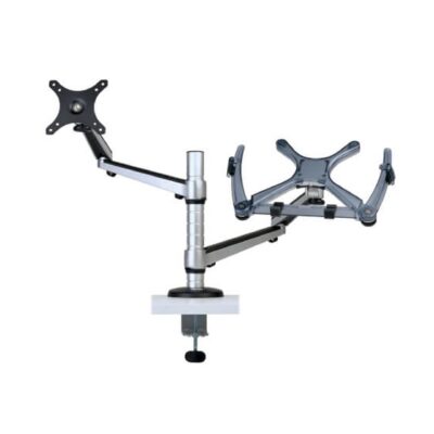 Abrazadera para laptop y monitor