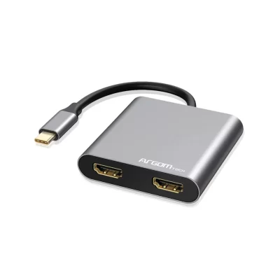 One Axess | HUB 4 en 1, USB Tipo C, Paso de carga, Dual HDMI