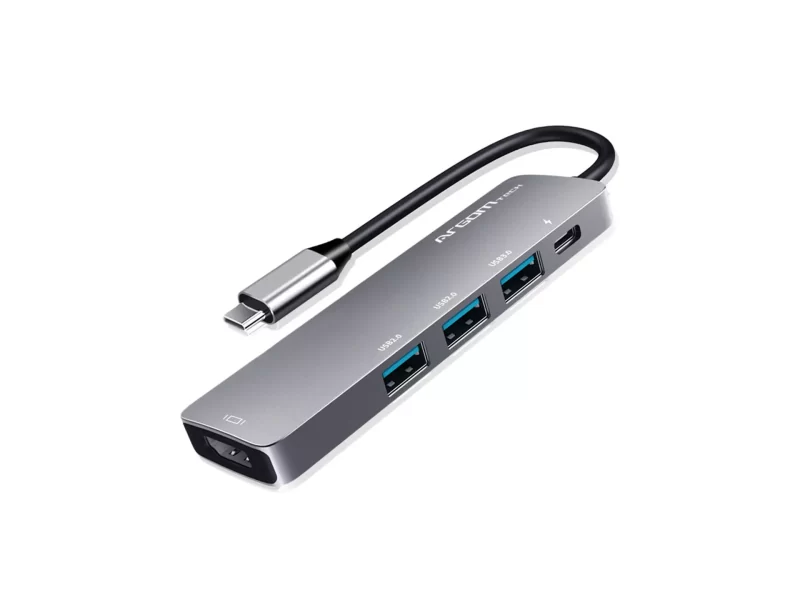 One Axess | HUB 5 en 1, USB Tipo C, Paso de carga